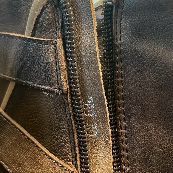 𝅺🦚Host Pick🦚Anthropologie Buckled Soft Leather Pointy Toe Ankle Bootie - Picture 9 of 10